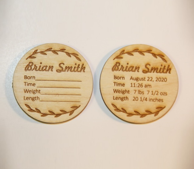 Engraved Godparent Wooden Magnetic Plaque