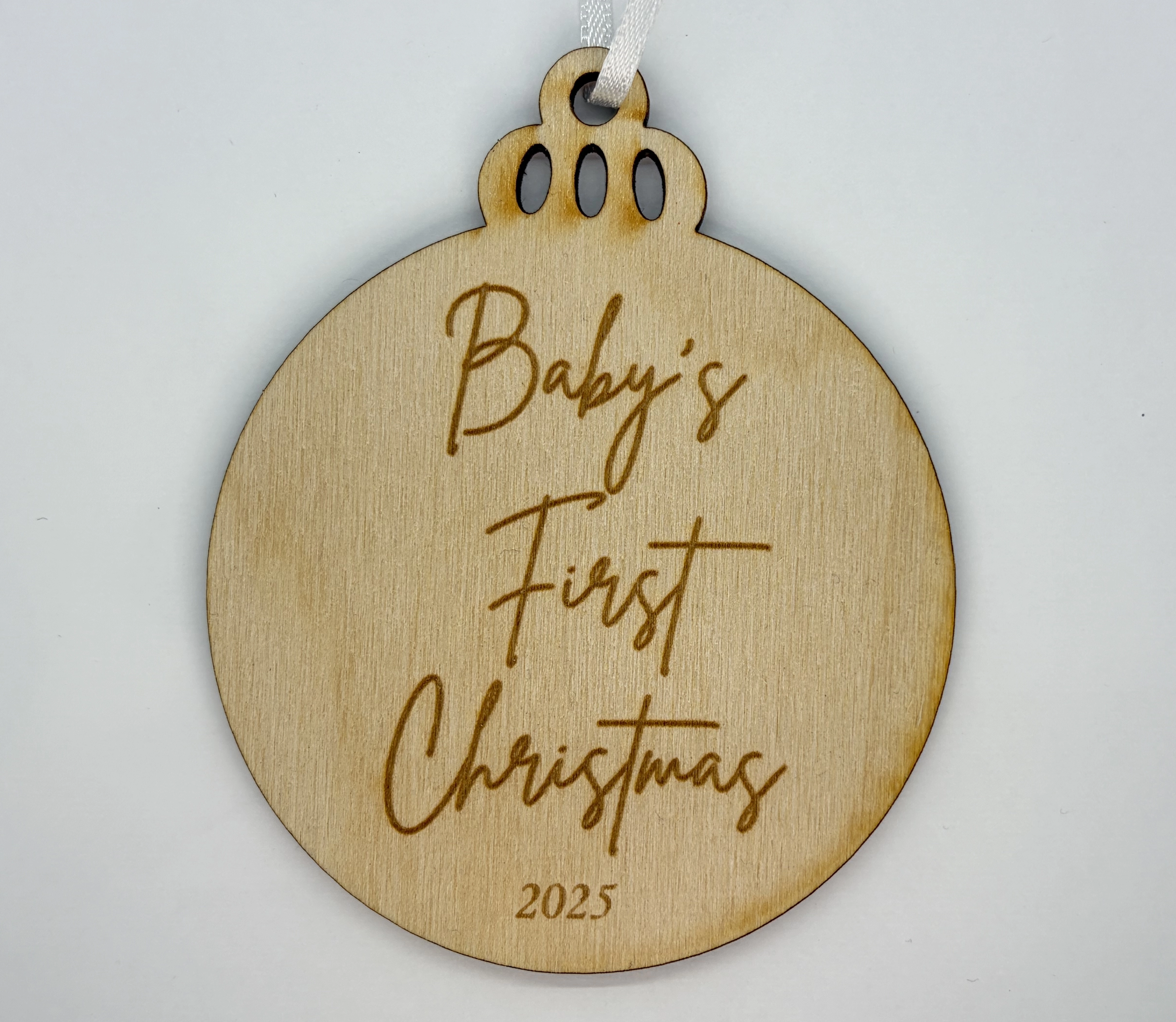Baby's First Christmas Ornament - With Year