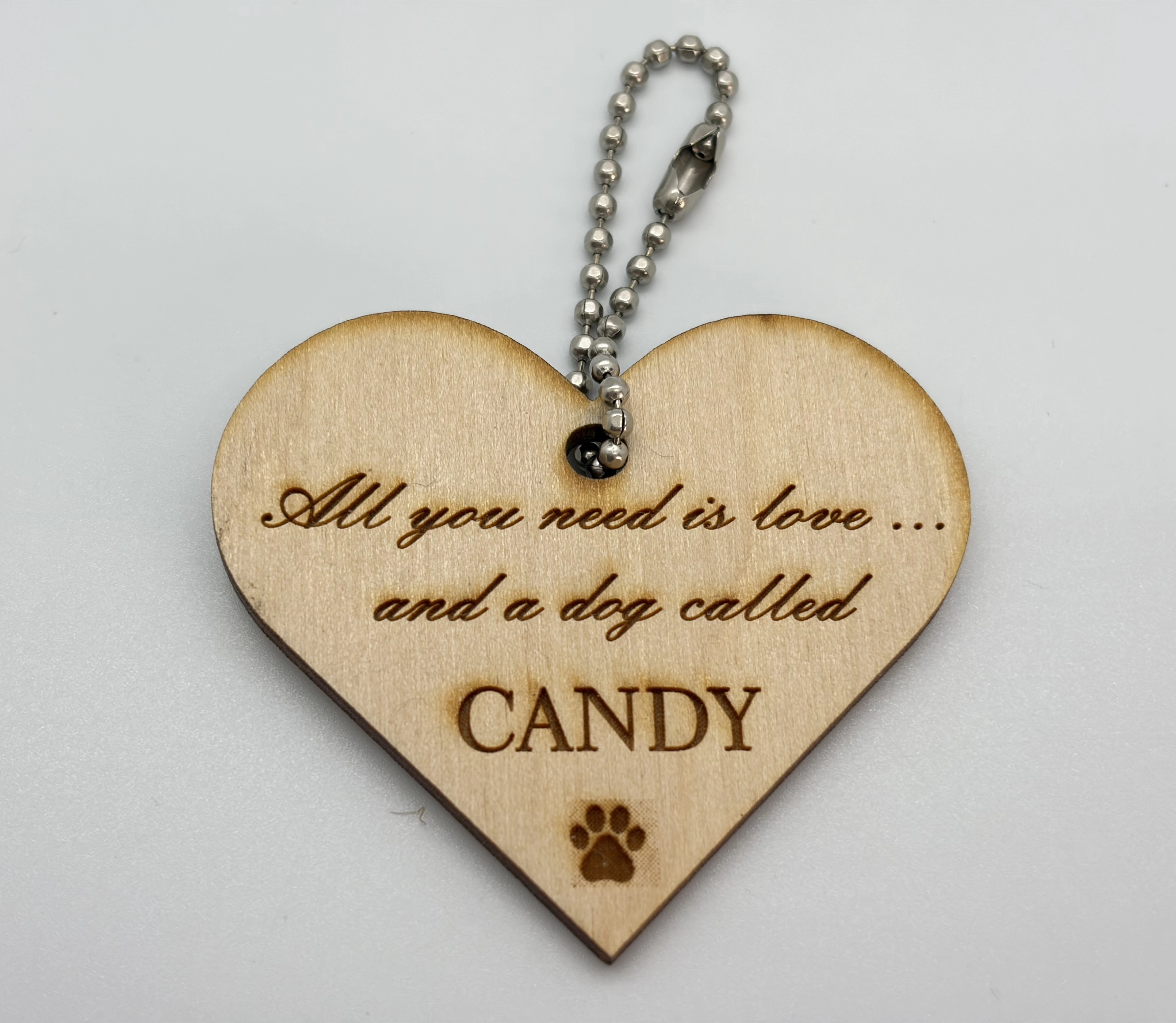 Custom Heart Keychain