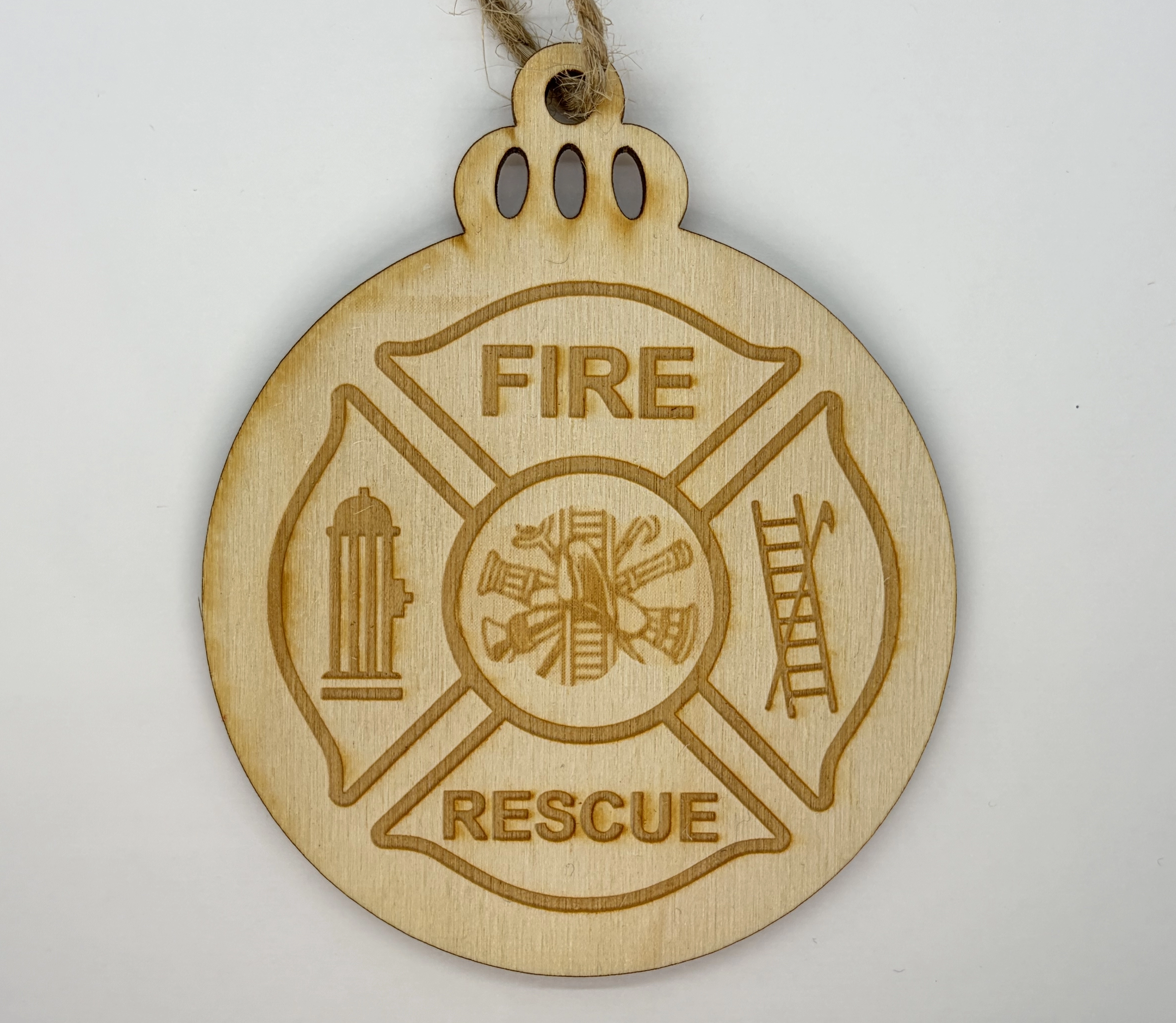 Fire Rescue Emblem Ornament